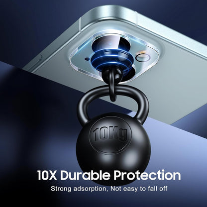 [3 Pack] UniqueMe Compatible with iPhone 15 6.1 inch/ 15 Plus 6.7 inch Camera Lens Protector Tempered Glass,[Case Friendly][Scratch-Resistant][Easy Installation]-Black Circle