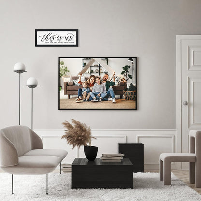 This Is Us Wall Decor: Decorations For Family Photo Wall - Rustic RV/Home Decor Signs - Family Wall Decor For Living Room Bedroom