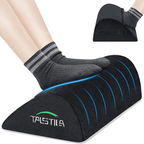 TALSTILA Foot Rest for Under Desk at Work, Footrests with Warm Plush Feet Pocket, Ergonomic Foam Footrest, Under Desk Footrest, for Office Desks & Office Chair - Back & Leg Pain Relief