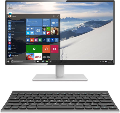 Arteck 2.4G Wireless Keyboard Ultra Compact Slim Full Size Keyboard for Desktop/PC/Laptop and Windows 10/8 / 7 / Vista/XP