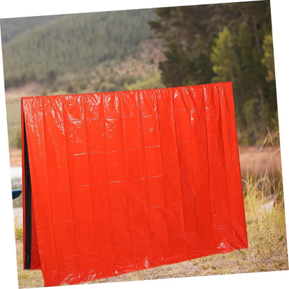 Parliky 1 Set Survival Warm Tent with Emergency Blanket Portable Windproof Sleeping Tent for Outdoor Camping Hiking and Emergency Preparedness Essential Survival Gear