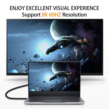 Poyiccot 8K HDMI Extension Cable, Short HDMI 90 Degree Left Angle Male to Female HDMI 2.1 Cable Adapter 48Gbps with 8K 60Hz Video and 3D HDR for TV/Xbox /PS4 /PS5 (Left M/F), 0.5feet