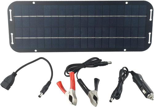 60W Portable Solar Panel 12 Volt Trickle Battery Charger, Solar Battery Trickle Charger Maintainer For Caravan Car Van Boat Kit for Car, Automotive, Motorcycle