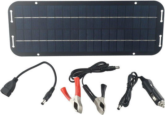 60W Portable Solar Panel 12 Volt Trickle Battery Charger, Solar Battery Trickle Charger Maintainer For Caravan Car Van Boat Kit for Car, Automotive, Motorcycle