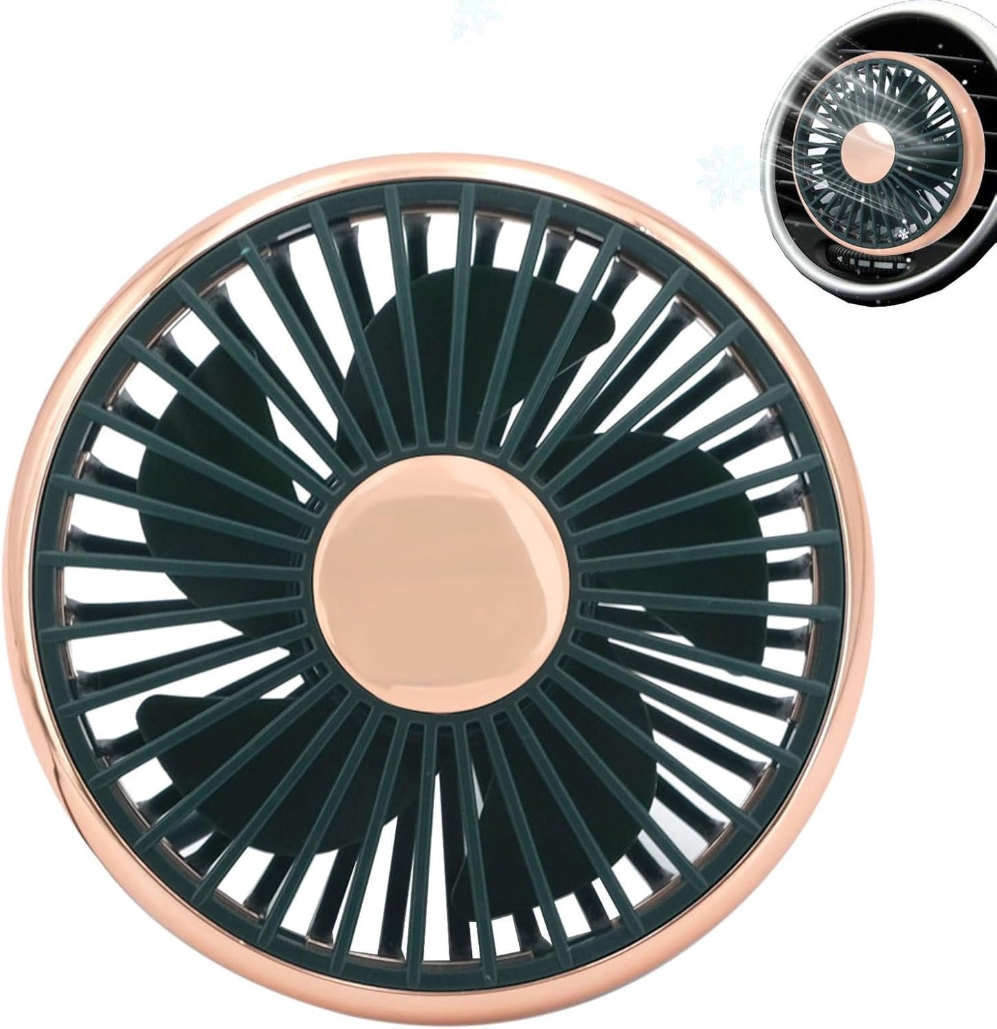 USB Powered Fan | Car Fans That Blow Cold Air,Automobile Interior Accessories, 3 Speeds Adjustable Ventilation Device With Light For Truck Rv Vehicle