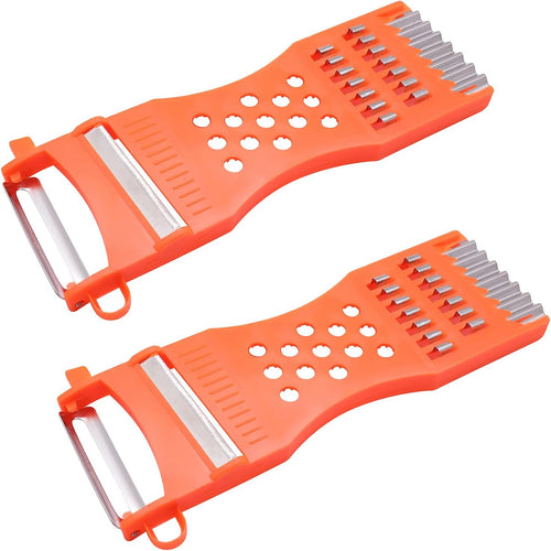 2Pcs handheld Plastic Multifunction Kitchen Peeler Grater Slicer Tool,for Vegetable,Fruit,Cucumber,Potato,Carrots,Cheese,Chef Gadgets Tools