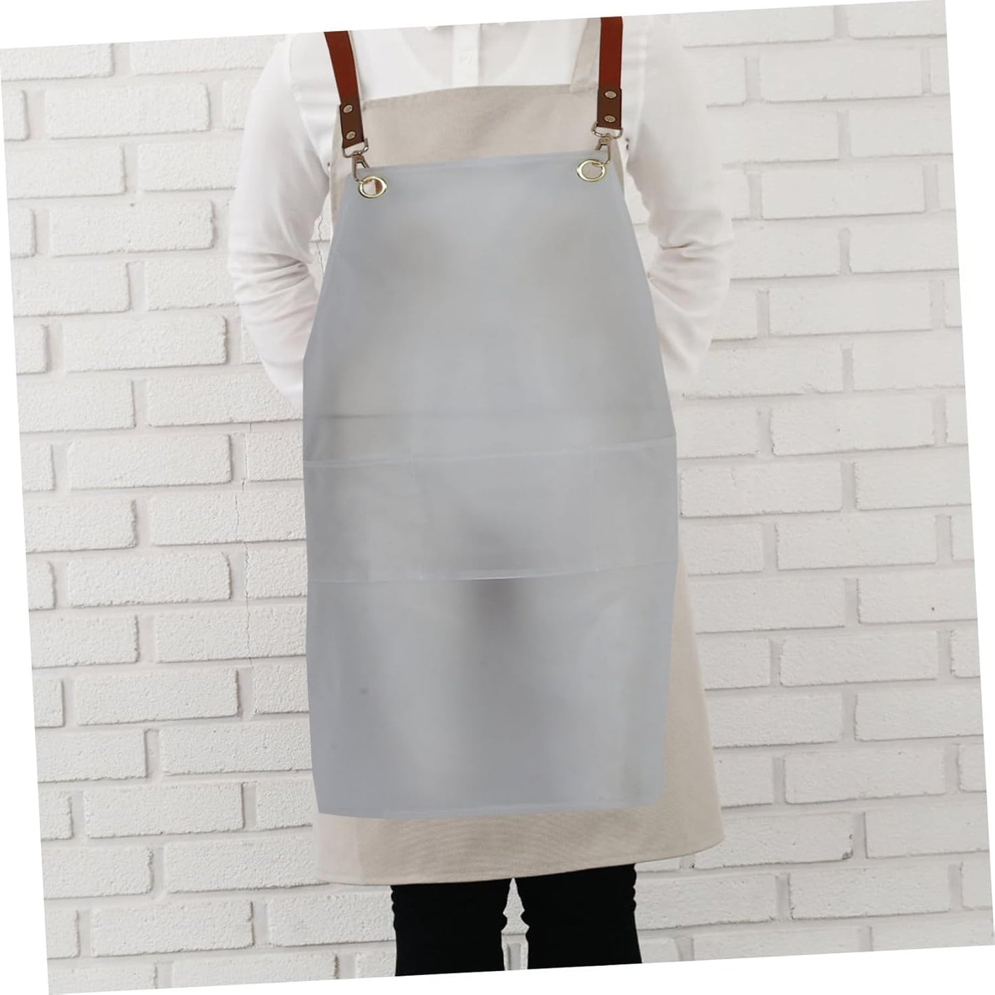 PENIKOKO Oil Apron for Adults Adjustable Strap Transparent Design for Painting Hair Dyeing and Crafting Reliable Protection Against Stains and Spills