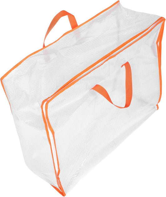 Ipetboom Large Capacity Transparent Clothes Storage Bag with Zipper Heavy Duty Moving Tote for Quilts Bedding and Protection for Efficient Packing and Organization