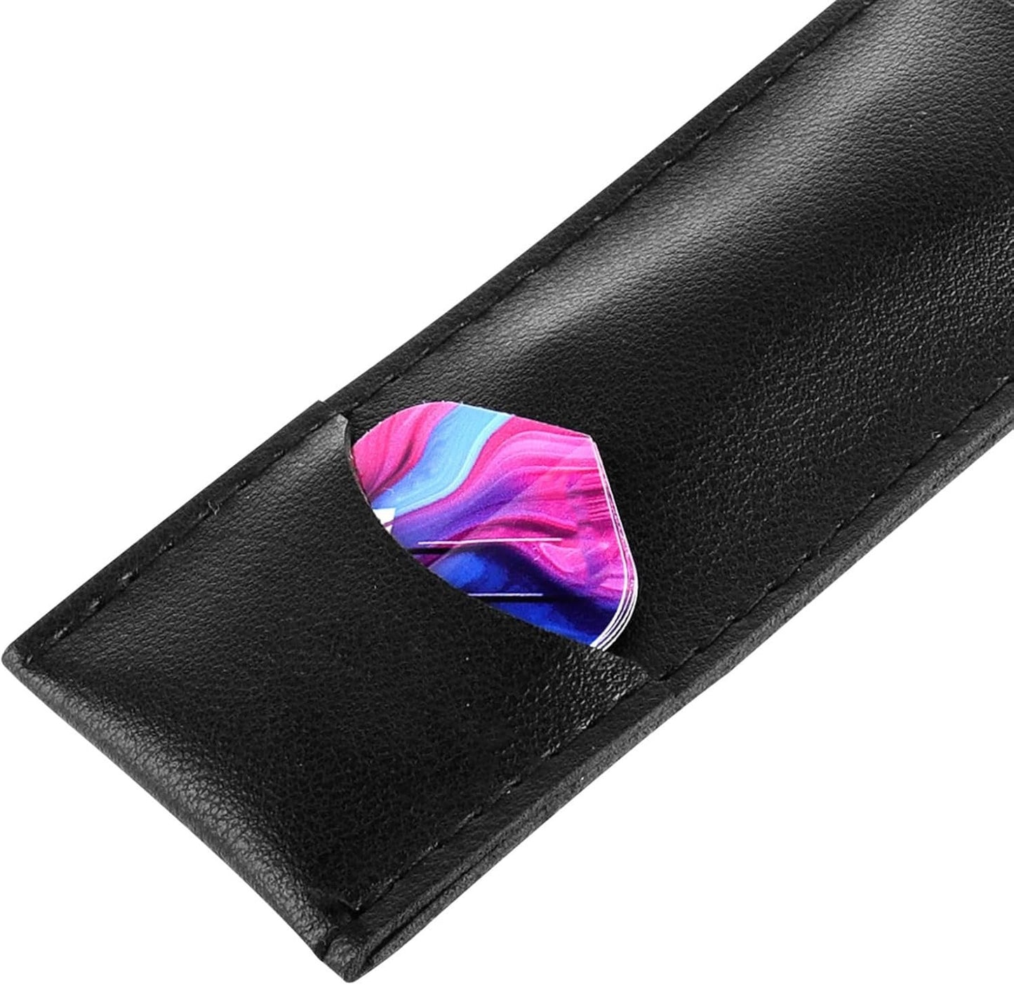 Nuyhgtr Darts Case, PU Leather Dart Holder, Portable Shafts Accessories Organizer, Sturdy Zip Closure, Compact Travel Size, Ideal for Home School Outdoor Tournaments, 15.4x5.4cm