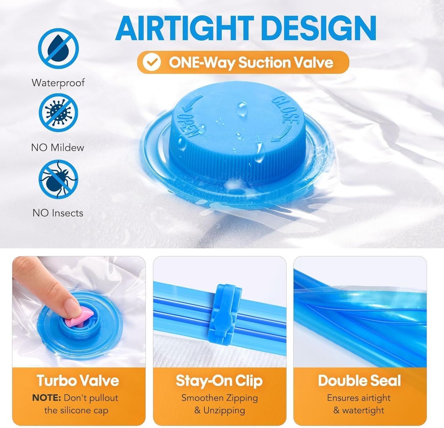 Vacuum Storage Bags with Portable USB Electric Pump, 9 Packs Vacuum Storage Bags, 3Large 3Medium 3Small, for Clothing Travel Luggage Comforters Blankets Pillows Bedding (2025 Upgrade)