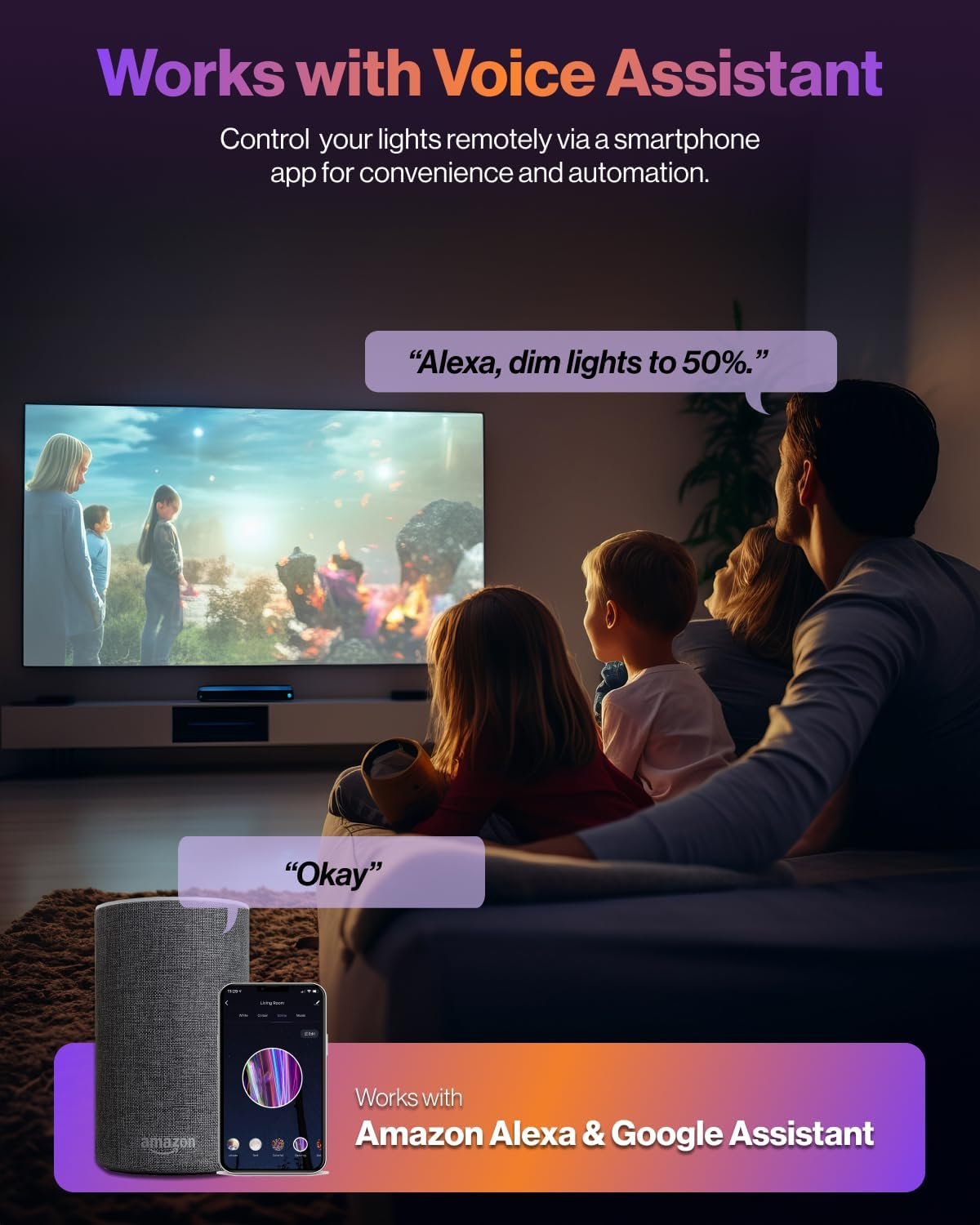 Sunco 4 Pack 6 Inch Smart Ultra Thin LED Recessed Ceiling Lights Slim, RGB+5000K Daylight, Dimmable, 15W, Canless Wafer with Junction Box - ETL.