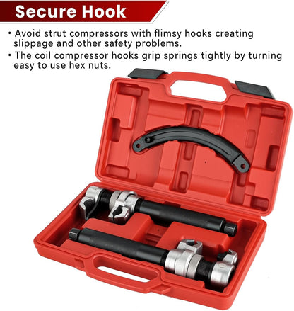 ATPEAM Coil Spring Compressor Tool - Heavy Duty 2200lb Capacity with Safety Guard and 11in Jaw Opening