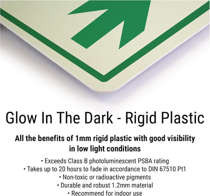 V Safety Notice In The Interest Of Health And Safety – Grande paesaggio 400 x 300 mm – Glow in the Dark 1 mm plastica rigida segnale di sicurezza