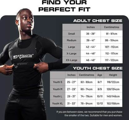 STATSports APEX GPS Soccer Tracker Vest - APEX Athlete Series - Tracks 16 Key Metrics - Sport GPS Vest for Elite Performance Tracking - Sports Activity Trackers Used by Pro Players & Teams, Adult M