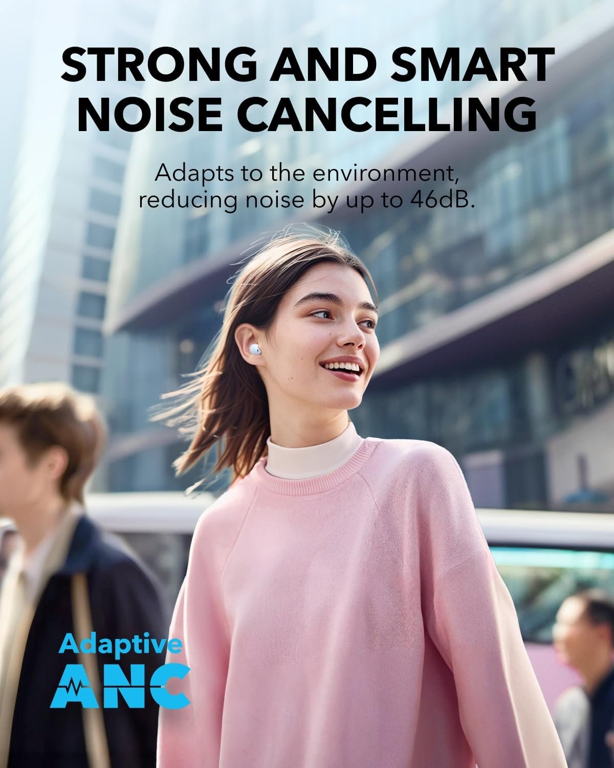 soundcore A30i by Anker, Smart Noise Cancelling Earbuds, Lipstick-Shaped Stylish Design, Tiny, Lightweight Comfort, Clear Sound, IP54, 15H Playtime in ANC Mode, Wireless Earbuds, Bluetooth 5.4
