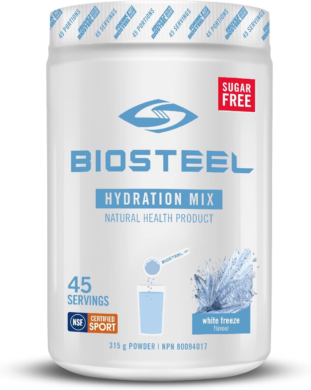 BioSteel Hydration Mix | White Freeze (45 Servings) + Watermelon (20 Servings) Zero Sugar Hydration Drink Mix