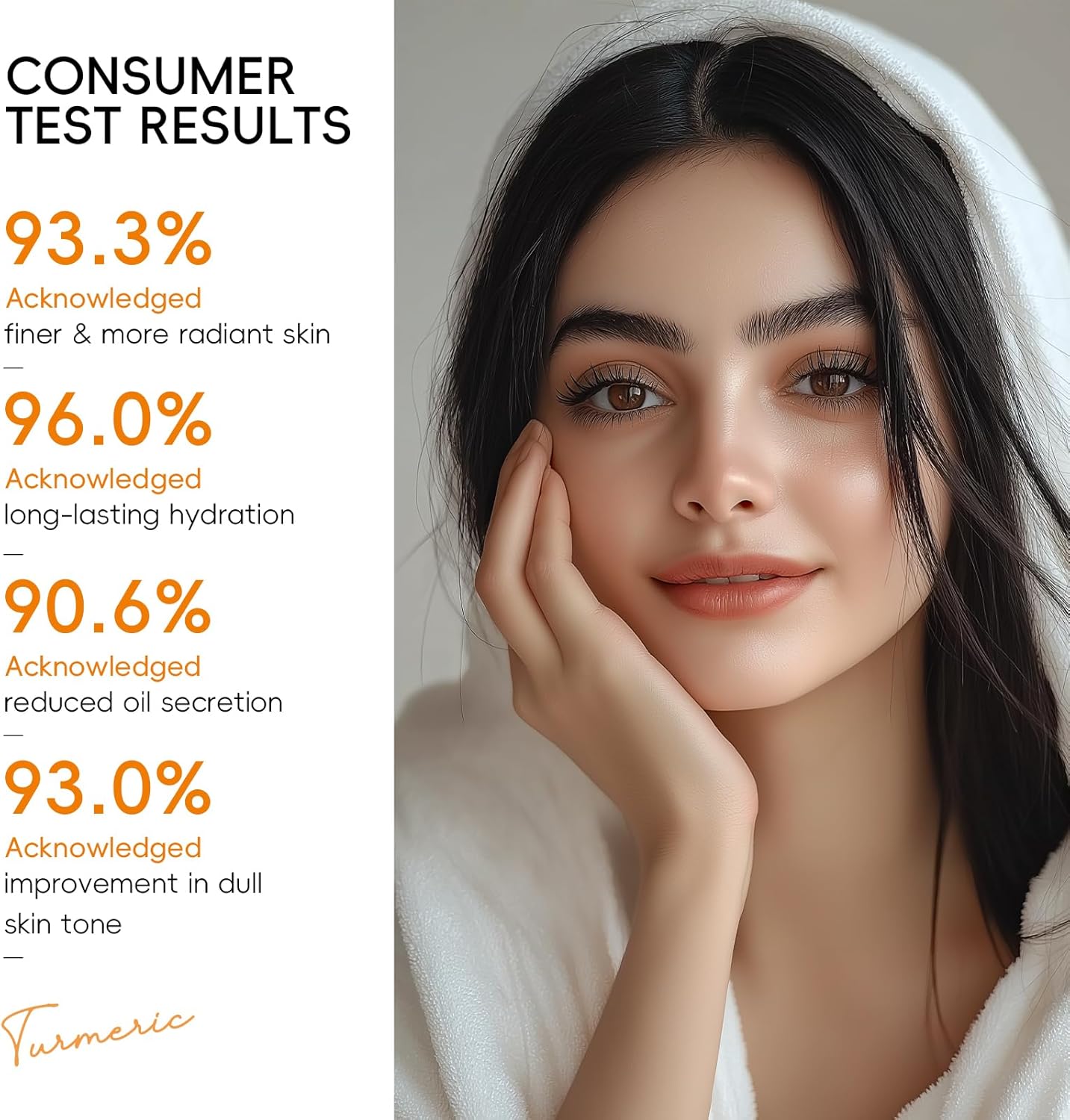 QUIYUM Turmeric Vitamin C Face Care Set, 5 Pieces Skin Care Gift Set for Women Skin Care Complete Face Skincare Kit with Cleanser Tonic Eye Cream Serum Cream