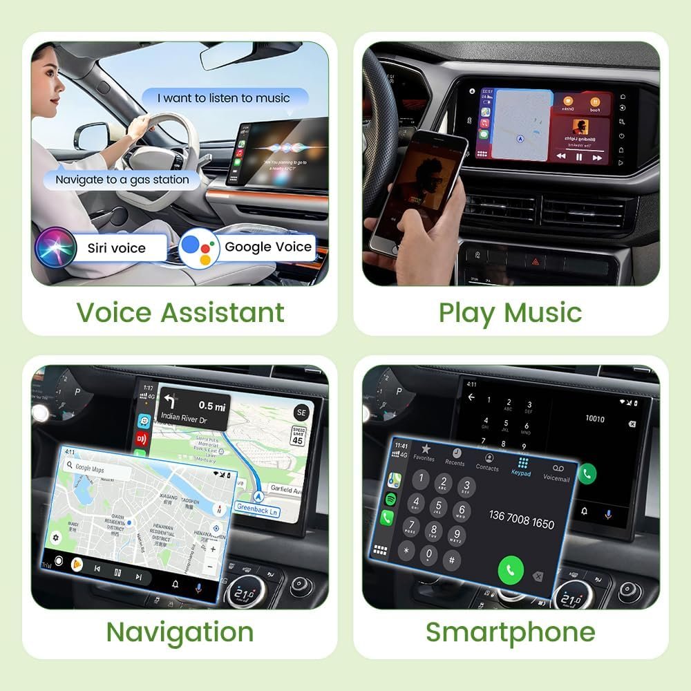 Wireless CarPlay Adapter CarlinKit Mini Ultra – 2 in 1 for Android Auto, Plug & Play Wired to Wireless Converter, Fastest Connection for Factory OEM Car 2019+ Models