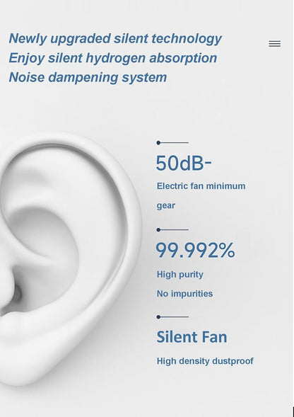 2025 Hydrogen Water Generator, 99.99% High Purity Inhalation Machine, 5 Intelligent Detection Systems, Nasal Hydrogen Therapy, for Home, Office and Clinics