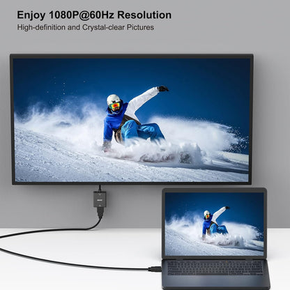 BENFEI HDMI to VGA, Uni-Directional HDMI (Source) to VGA (Display) Adapter (Female to Male) with 3.5mm Audio Jack Compatible for TV Stick, Computer, Desktop, Laptop, PC, Monitor, Projector, Roku, Xbox