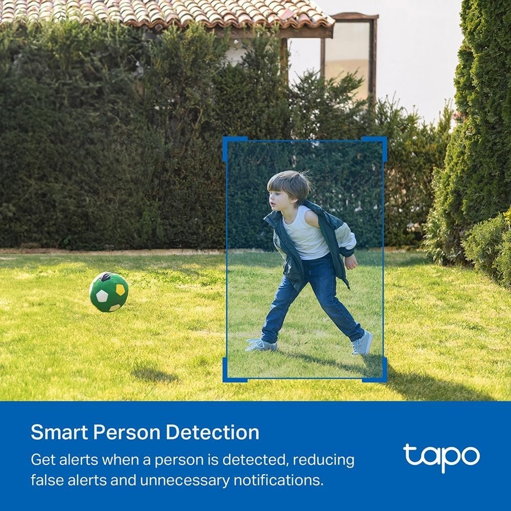 TP-Link Tapo Smart Home Solar-Powered Security Camera Kit, Wireless, 2K 3MP, IP65, Colour Night Vision, Person Detection, Notification, No Hub Required, SD Card Slot, App Remote Control (TC82 KIT)