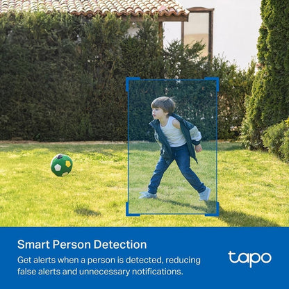 TP-Link Tapo Smart Home Solar-Powered Security Camera Kit, Wireless, 2K 3MP, IP65, Colour Night Vision, Person Detection, Notification, No Hub Required, SD Card Slot, App Remote Control (TC82 KIT)