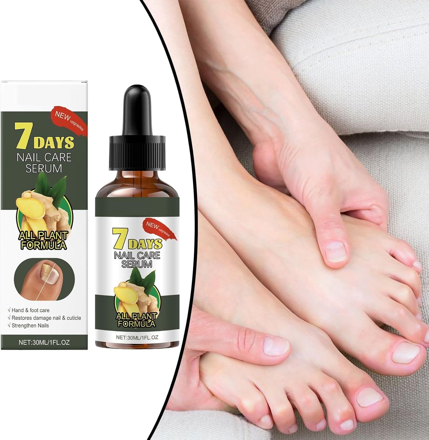 Nail Care Products, Moisturizer Growth Corrector, Quick Absorb and Effective Nail Formula, Professional Quality, Ideal for Women, Seniors, Home Use, Salon, Travel, 30ml