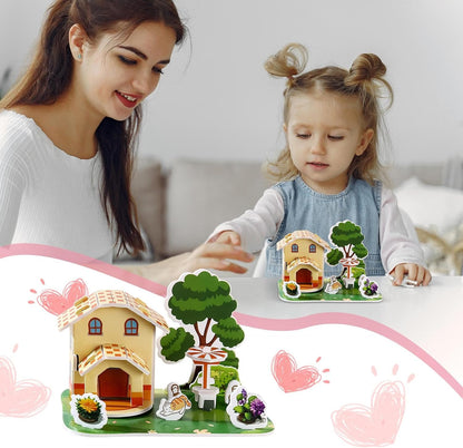 Kids Three-Dimensional Puzzle Kit, Educational Miniature Scene Puzzle Toy, 4.72 Inches, Interactive Early Learning Activity for Boys, Girls, Home Play, Creativity Development