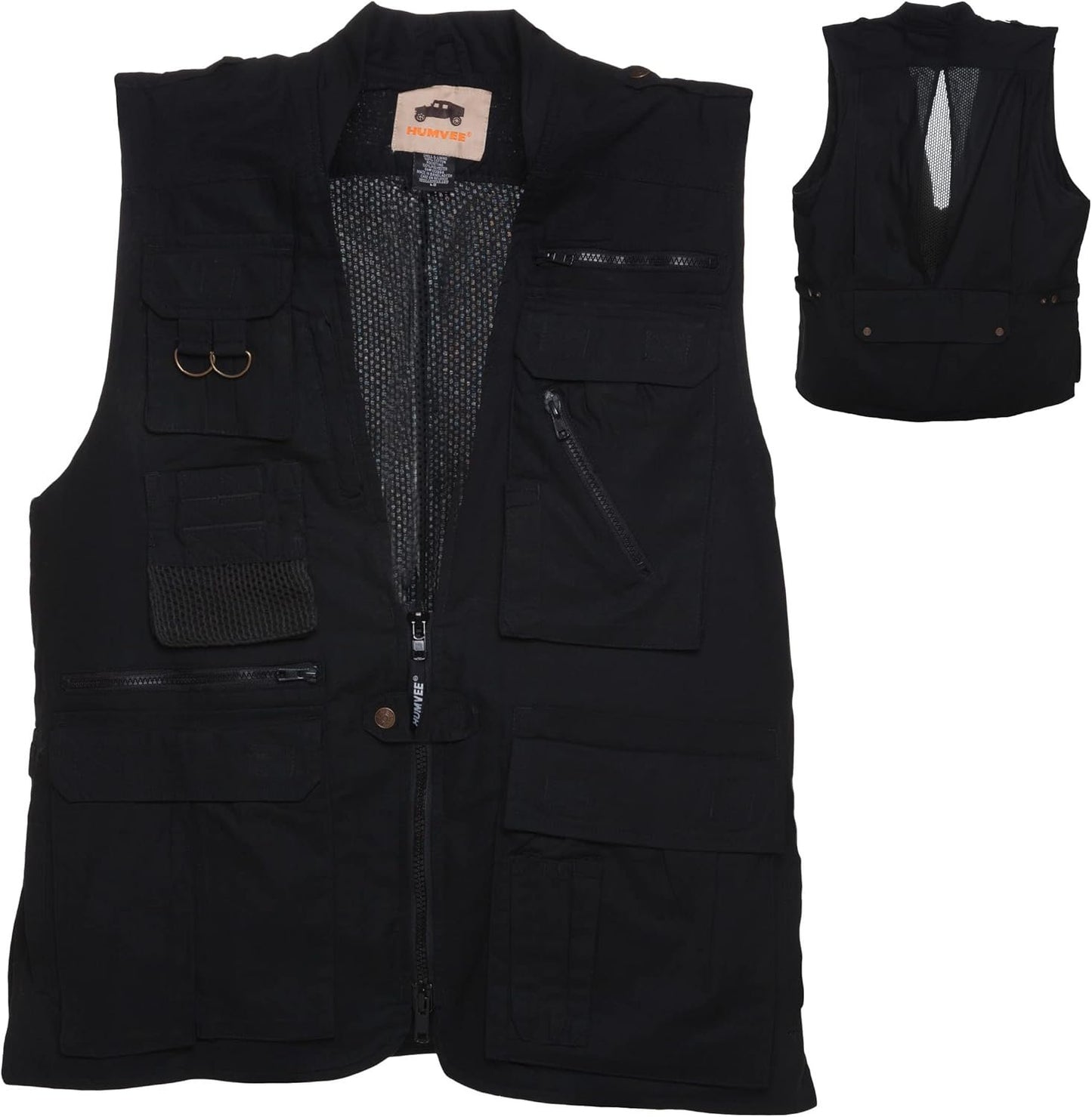 Humvee Safari Photography Vest - Vest for Hunting, Fishing, Camping, Travel, Hiking, Outdoor - 100% Cotton