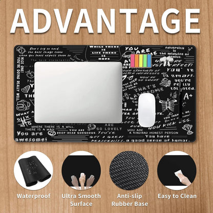 Yzppdhfc Quote You are Large Gaming Mouse Pad Inspirational, Positive Saying Desk Mousepad with Stitched Edges, Non-Slip Base, Waterproof Keyboard Pad, 29.5" X 16"