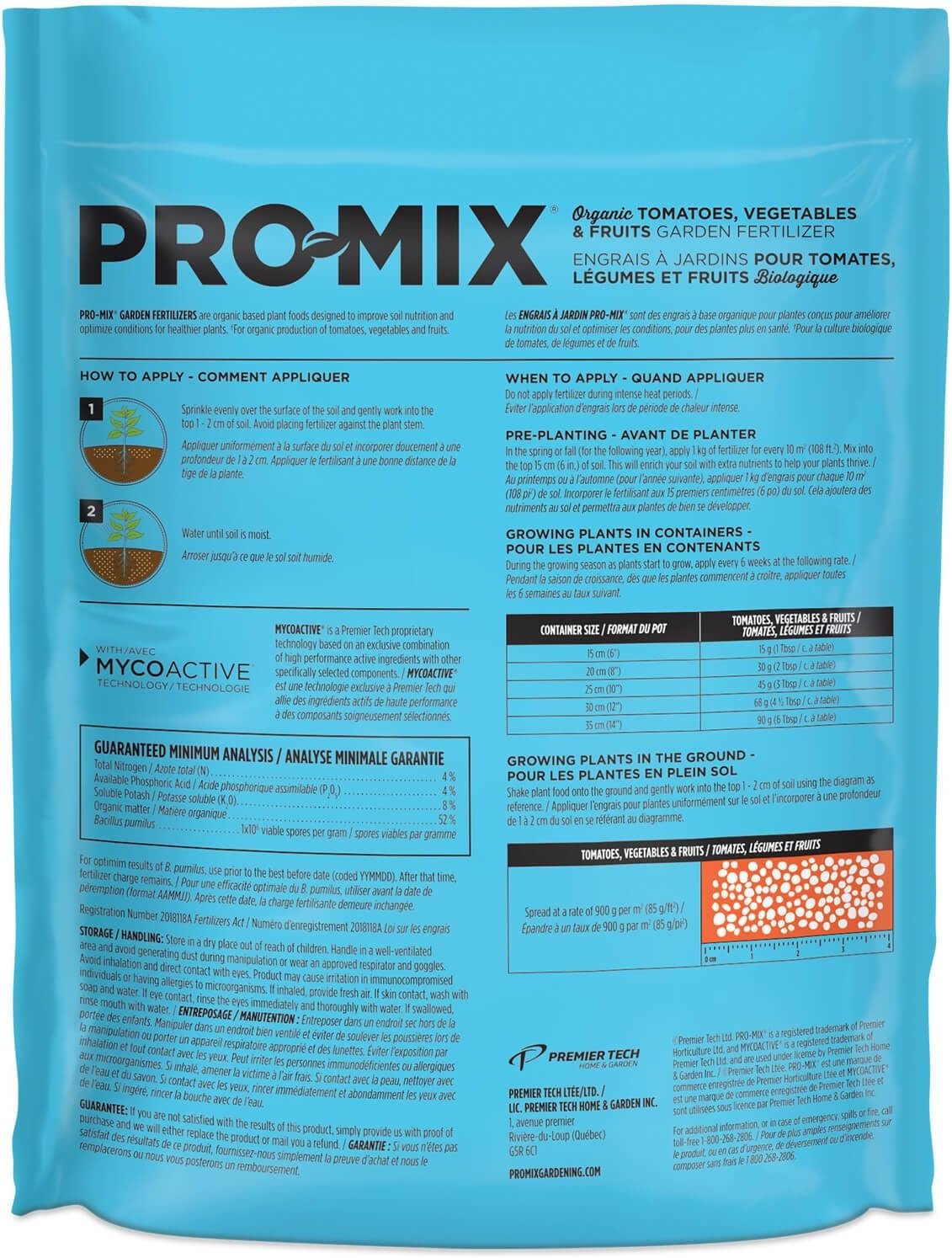 PRO-MIX® Organic Tomatoes, Vegetables and Fruits 4-4-8