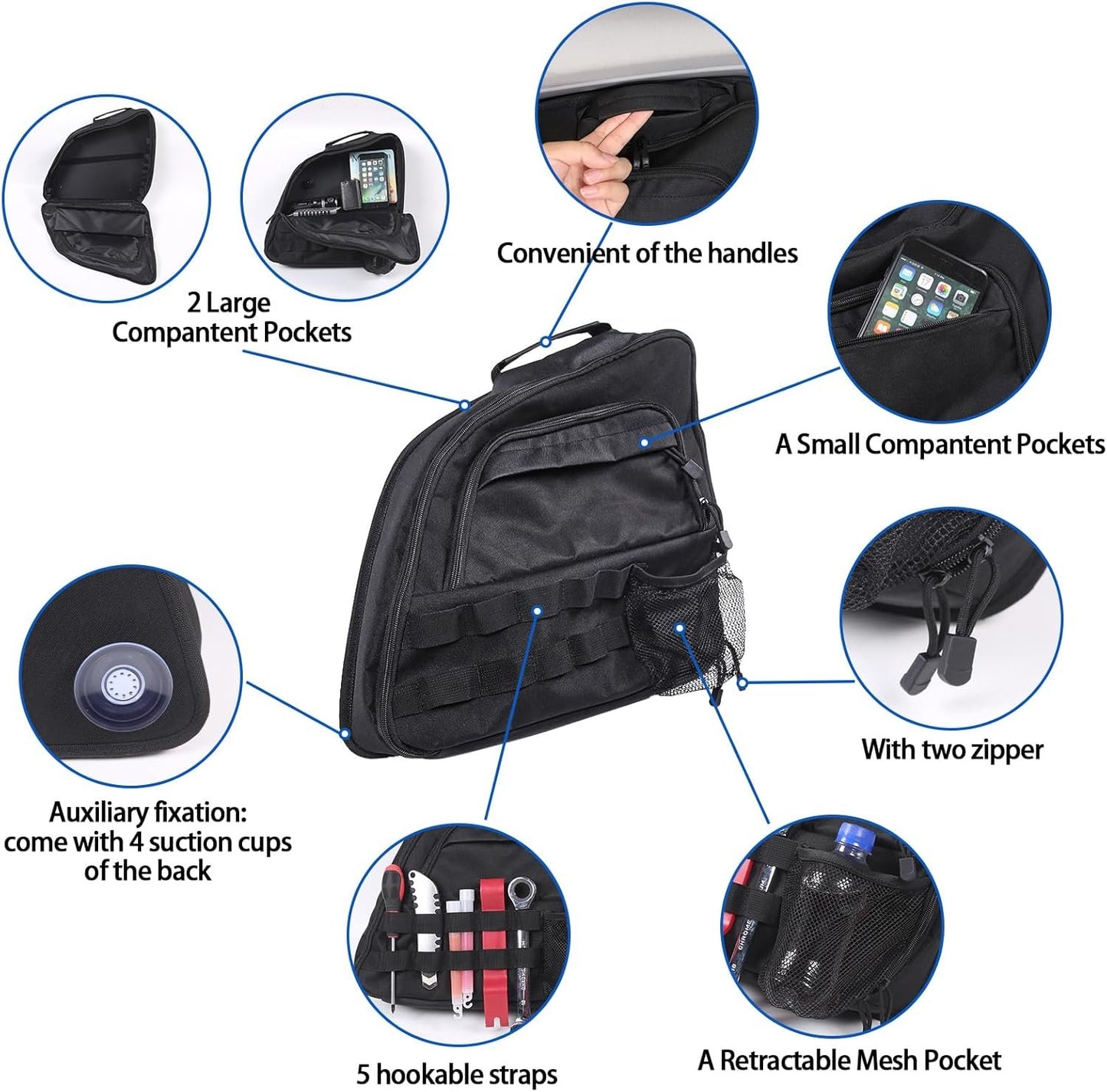 Rear Trunk Storage Organizer Box Compatible with Subaru Forester 2013-2018, Rear Left Window Storage Bag, Car Interior Accessories(Left Side)