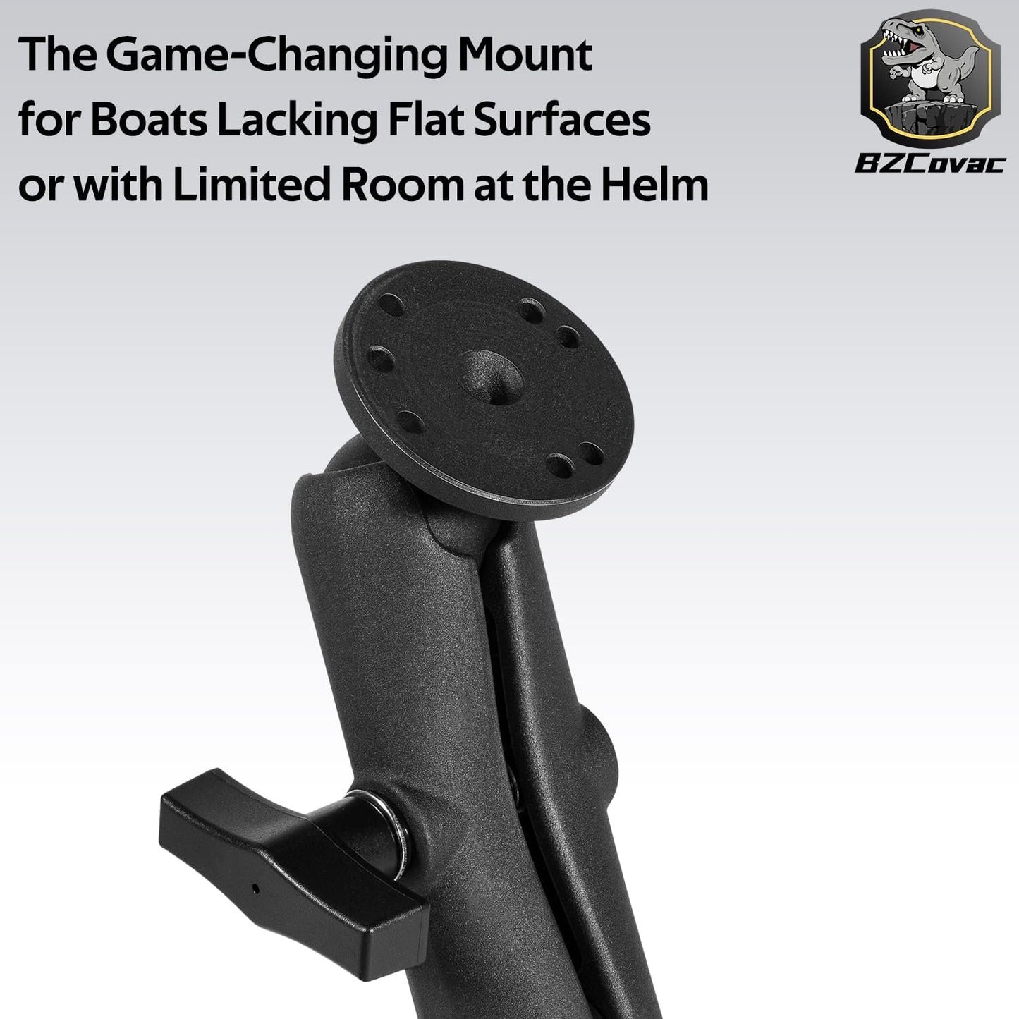 Aluminum Fish Finder Gimbal Mount with 1.5" / C Size Ball for Garmin, Lowrance, Humminbird & More - 360° Rotation & ±90° Tilt Adjustable Marine Electronics Depth Finder Mount