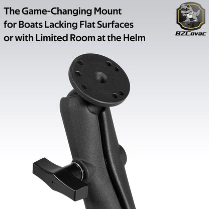 Aluminum Fish Finder Gimbal Mount with 1.5" / C Size Ball for Garmin, Lowrance, Humminbird & More - 360° Rotation & ±90° Tilt Adjustable Marine Electronics Depth Finder Mount
