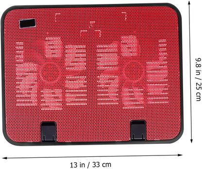 Tofficu 5V Laptop Cooling Pad Stand with Dual USB Fans Angles for Enhanced Airflow Lightweight Portable Design for Optimal Laptop Use