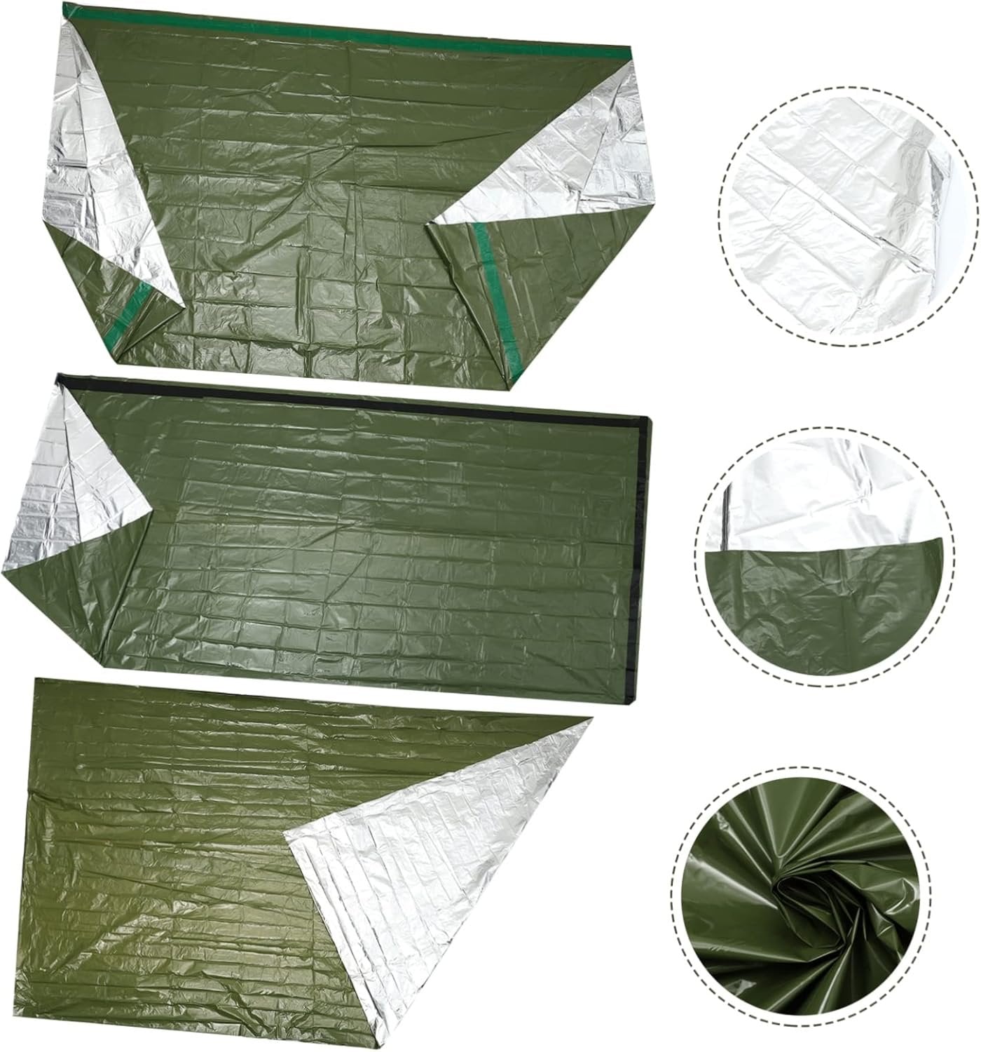 TOBBOMEY Emergency Thermal Survival Blanket for Outdoor Camping Lightweight Portable Sleeping Sack for Hiking and Travel Durable Easy to Store