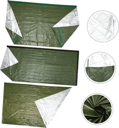 TOBBOMEY Emergency Thermal Survival Blanket for Outdoor Camping Lightweight Portable Sleeping Sack for Hiking and Travel Durable Easy to Store