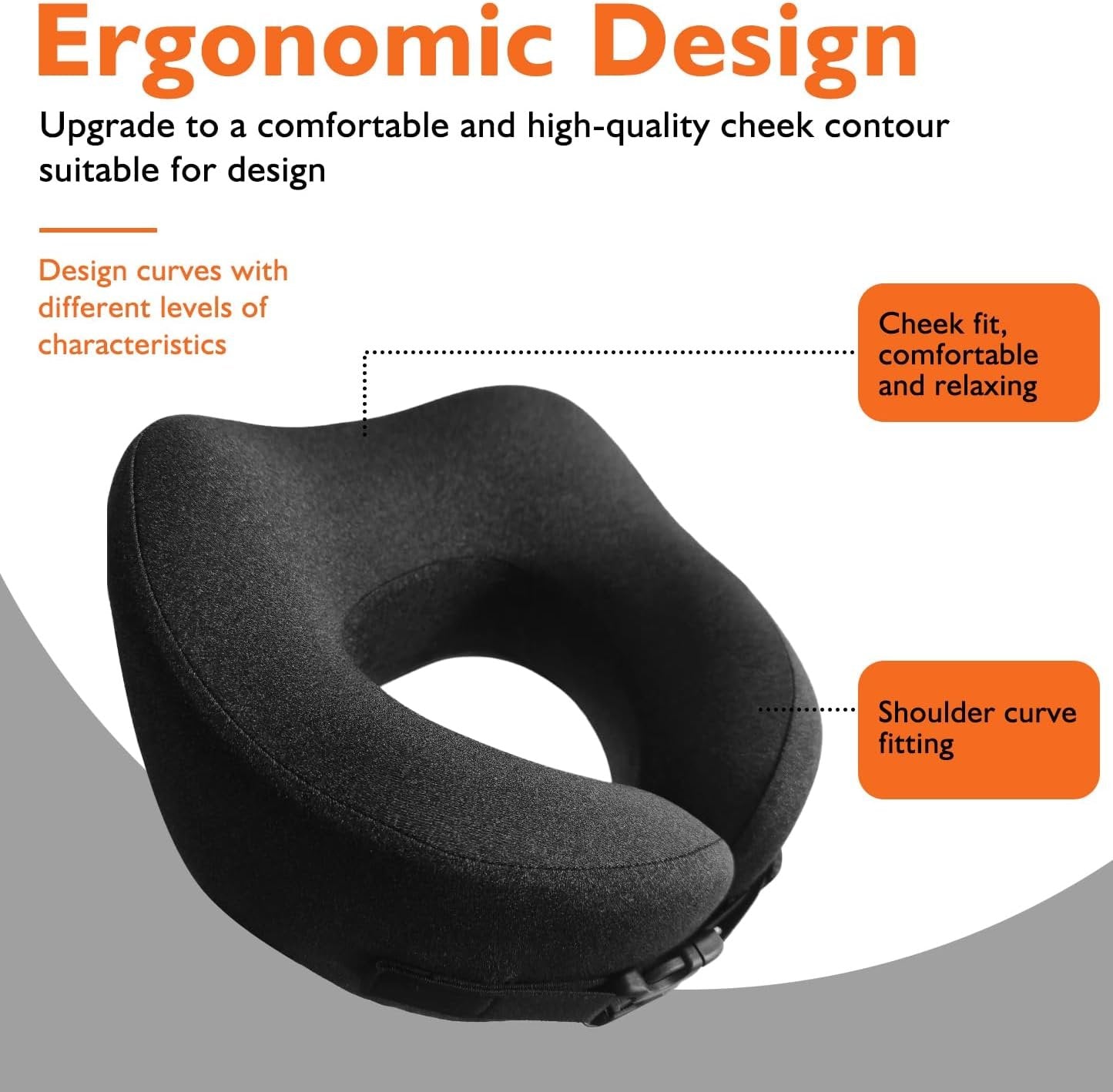 Travel Pillow,Compressed Memory FoamTravel Neck Pillow for Airplane,New Ergonomic Design Soft Neck Support,Travel Essentials Accessories Kit with Eye Masks, Earplugs, and Luxury Bag for Office,Flight