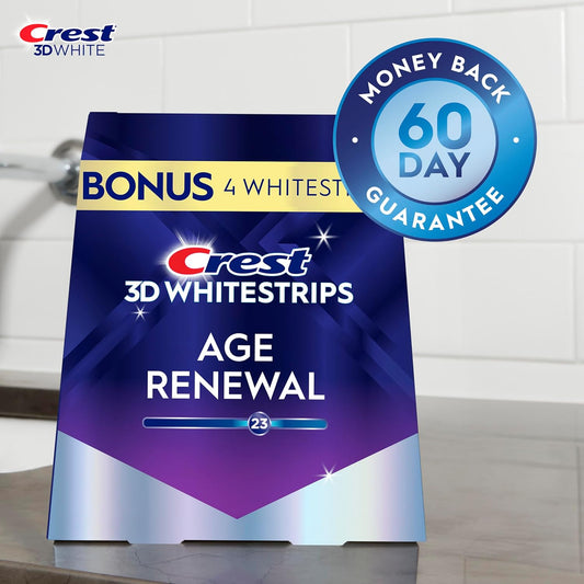 Crest 3D Whitestrips Professional Effects Plus, 3D White, Teeth Whitening Strip Kit, 48 Strips (24 Count Pack), Crest Teeth Whitening Strips, Teeth Whitening Kit