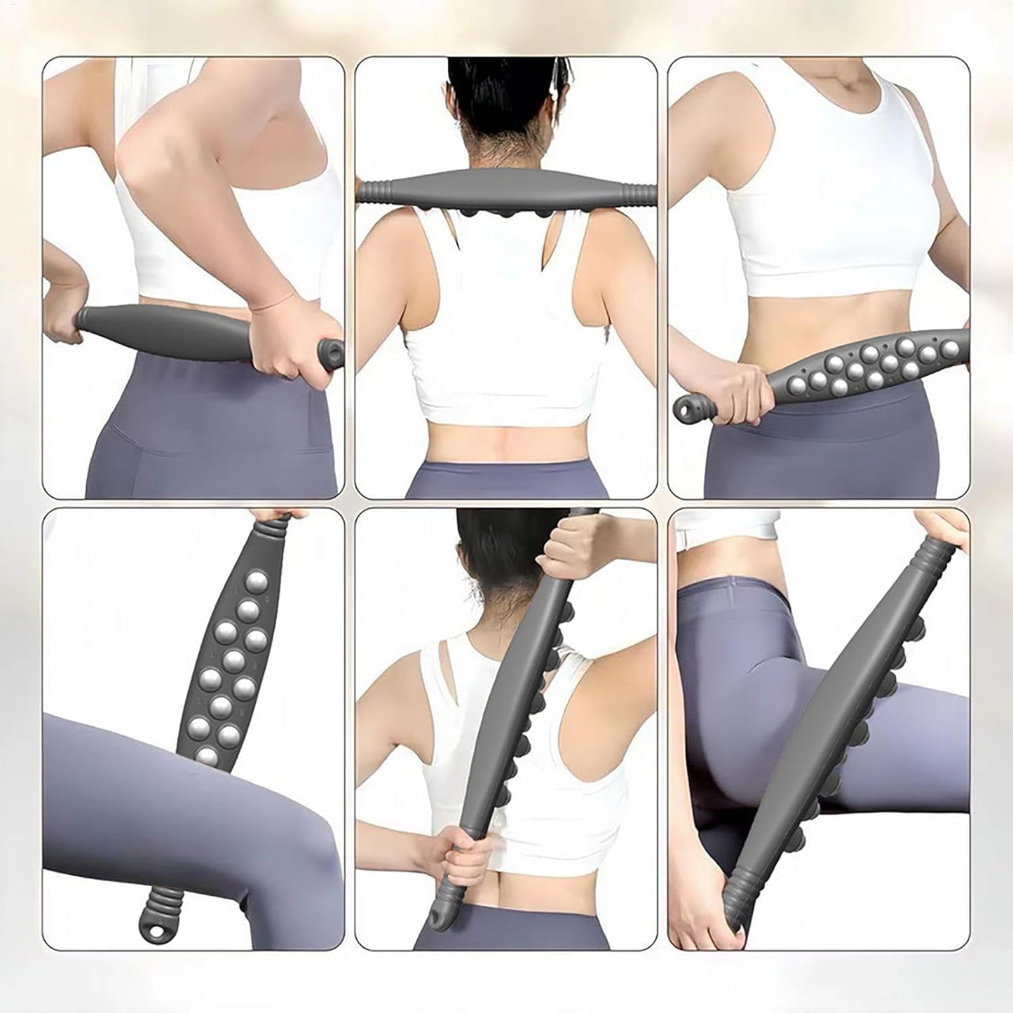 Furtryvl Handheld Massager Roller - Steel Ball Massage Roller | 360 Degree Rolling Ball Massage Tool for Abdomen, Shoulder, Back, Calves, and Thigh