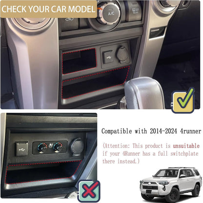 JDMCAR Storage Drawer Compatible with Toyota 4Runner Accessories 2014-2022 2023 2024 Center Console Organizer Storage Cubby Box Interior Accessories