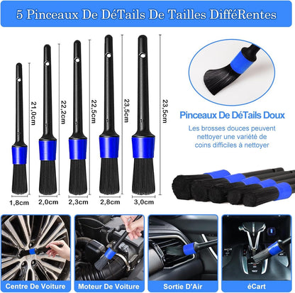 27 Pcs Car Cleaning Brush Car Rims Car Interior Cleaning Kit Car Accessories Interior for Car Detail, Car Cleaning Kit, Windscreen Cleaning Tool Brushes Rims
