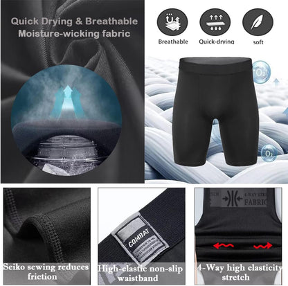 Smatstyle Men's Compression Shorts Running Shorts Sports Shorts Fitness Shorts Base Layer Short Gym Leggings Quick Dry Breathable