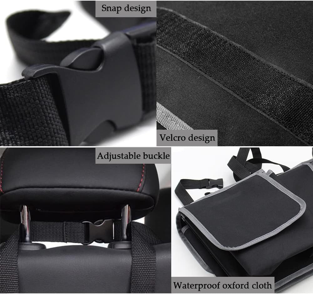 Mearo Trunk Organizer, Car Organizer, Foldable Waterproof Multi Compartment Car Storage Organizer with 4 Pockets, Large Capacity Hanging Organizer Car Accessories Universal for Car Truck SUV