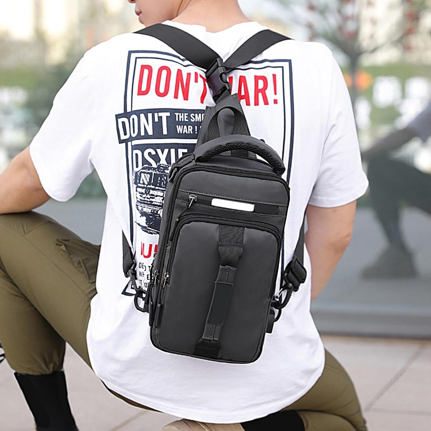 Men's Travel Bag | USB Charging Port | Simple Travel Backpack | Notebook Commute Carrier | Large Capacity Bag | Heavy Duty Business Travel Gear for Travel, Outdoor Activities