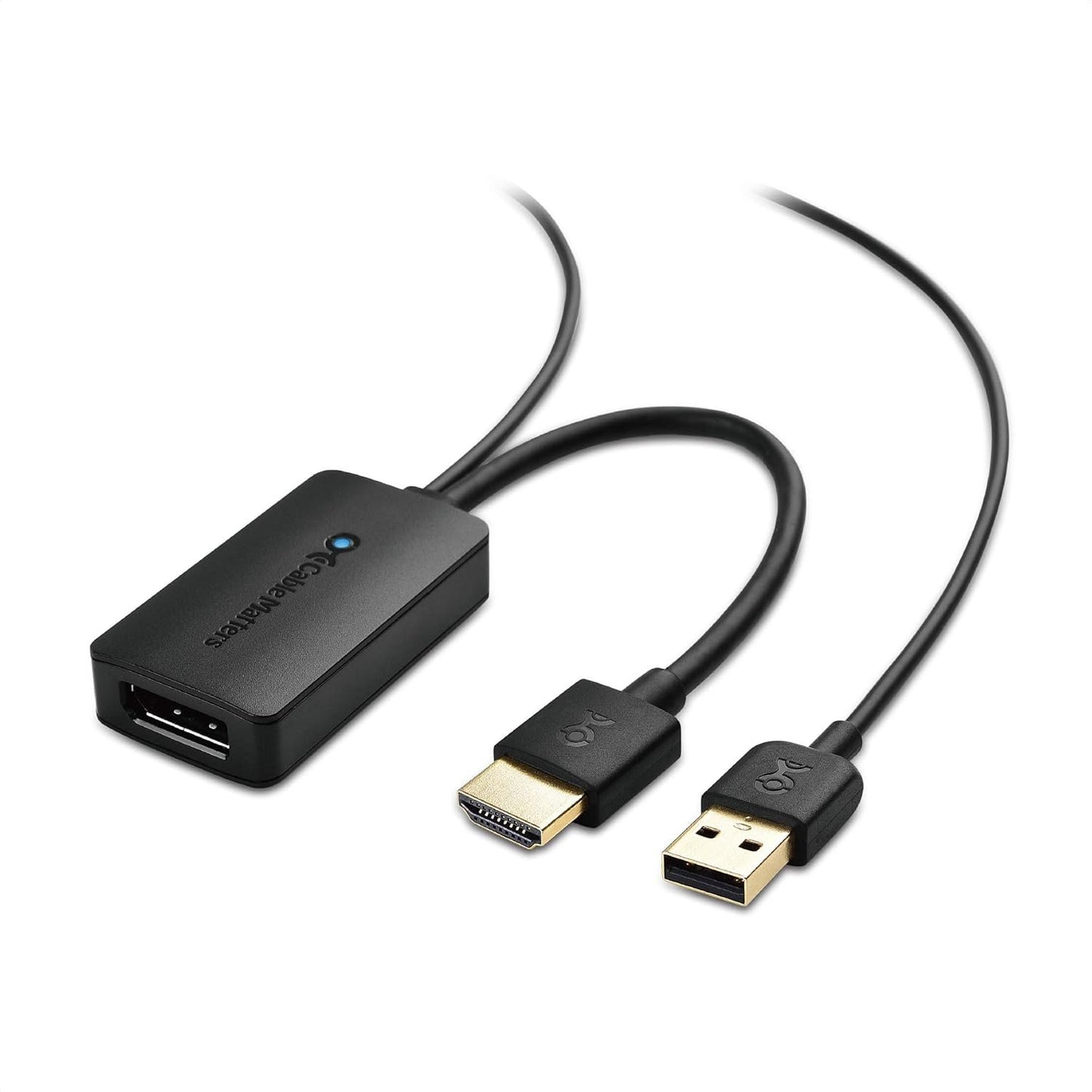 Cable Matters 4K HDMI to DisplayPort Adapter, HDMI to Display Port, HDMI Male to DP Female Adapter
