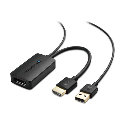 Cable Matters 4K HDMI to DisplayPort Adapter, HDMI to Display Port, HDMI Male to DP Female Adapter