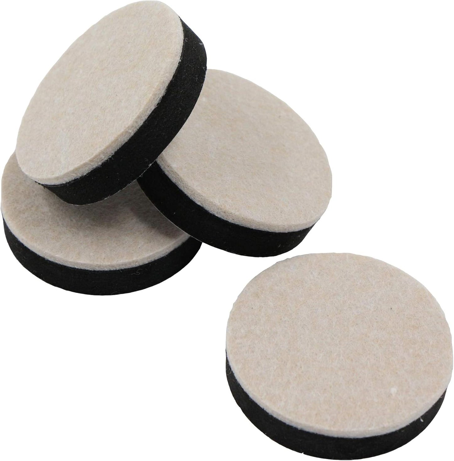 Table Bed Furniture Risers - Set of 4 Pieces Diameter 63.5 mm Height 16.5 mm Round Foot for Beds, Sofas, Wardrobes, Raised Feet Higher Height Resistance to Wear, Self-Adhesive, Sturdy.