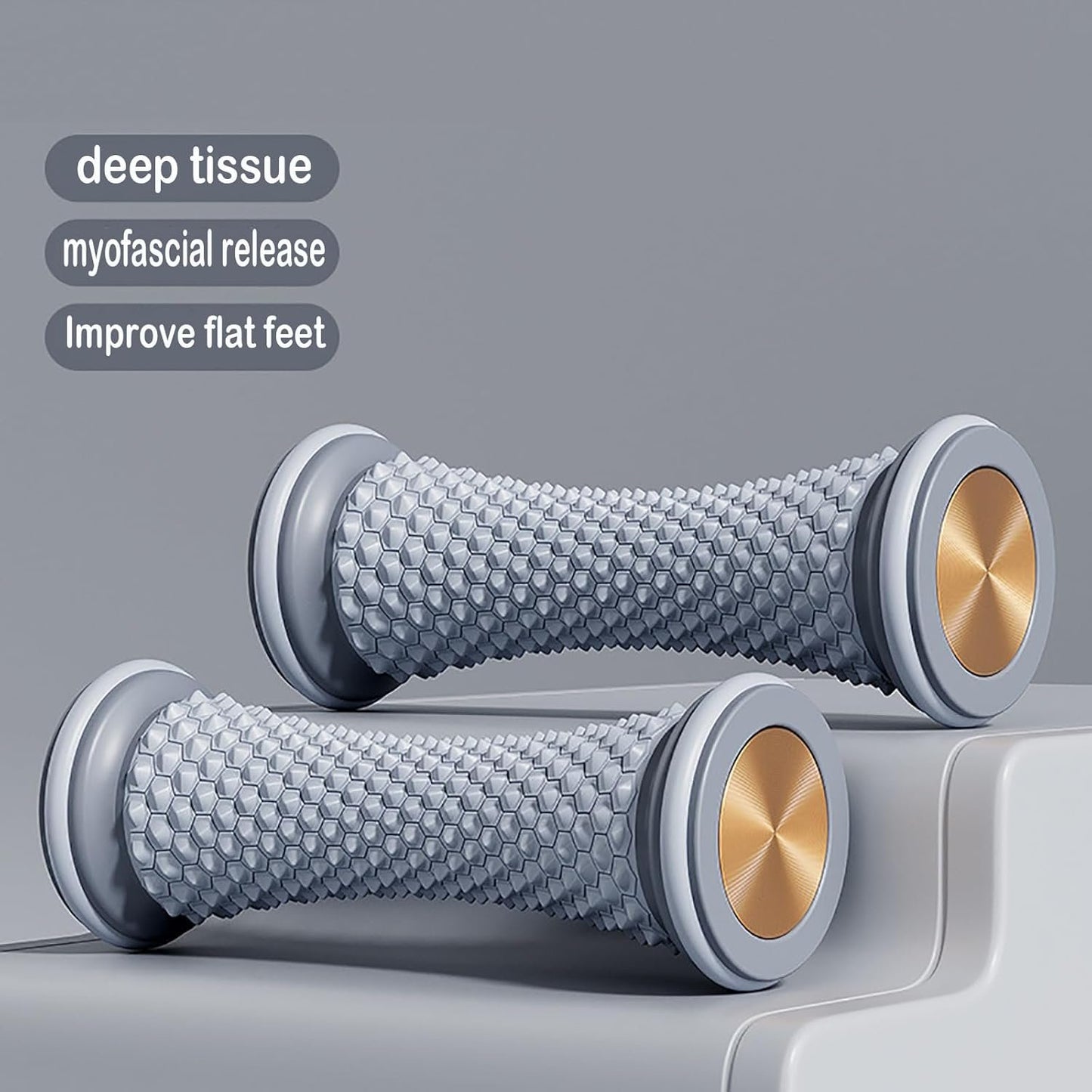 Portable Foot Massage Roller - Ultimate Relief for Plantar Fasciitis, Arch & Heel Pain. Deep Tissue Muscle Massage, Trigger Point Therapy. Includes Roller & Spiky Balls for All - Body Relaxation & Athletic Recovery