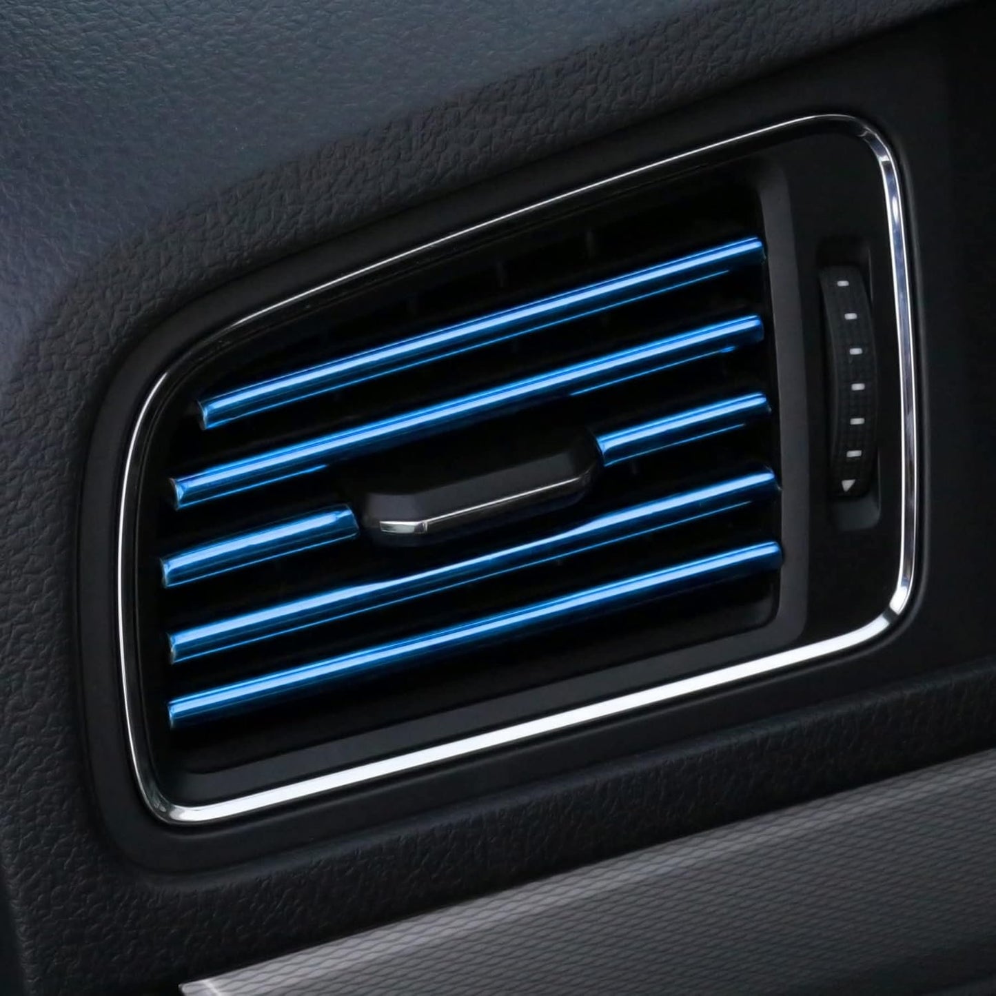 LivTee 20 Pieces Car Air Conditioner Decoration Strip, Universal Waterproof Bendable Air Vent Outlet Trim Decoration, Car Interior Accessories (Blue)